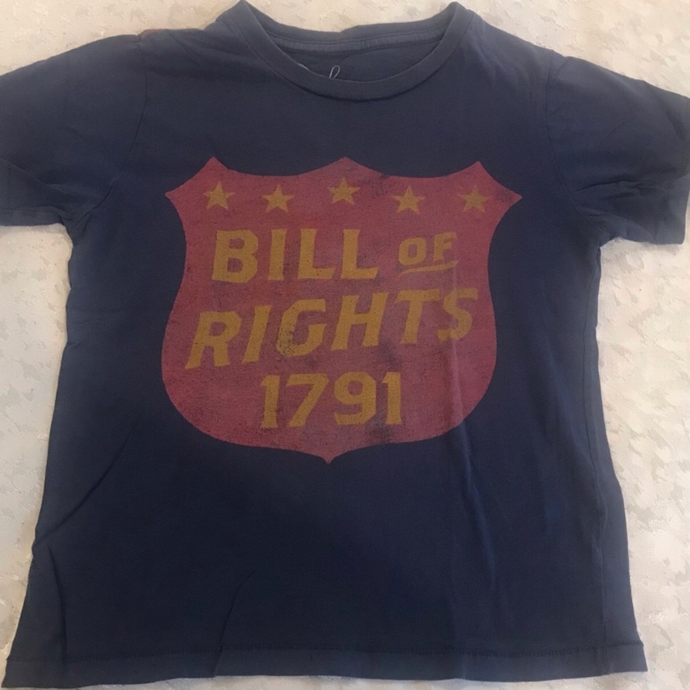 Peek Kids Navy 'Bill of Rights 1791' Graphic Tee Size 6/7
